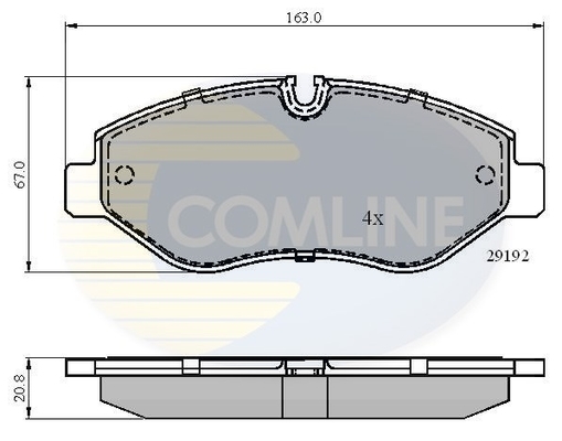 set placute frana,frana disc CBP01555 COMLINE - Frana disc set placute frana,frana disc CBP01555 COMLINE - Frana disc