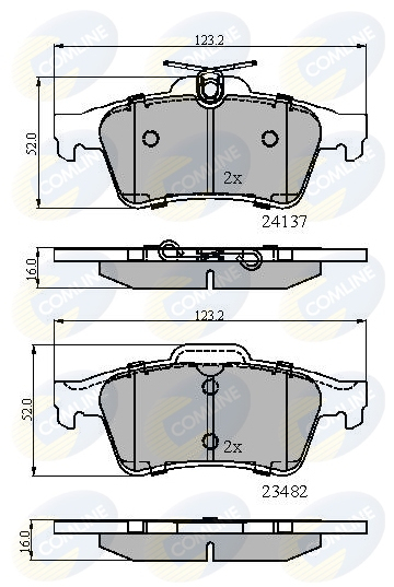 set placute frana,frana disc CBP01599 COMLINE - Frana disc set placute frana,frana disc CBP01599 COMLINE - Frana disc