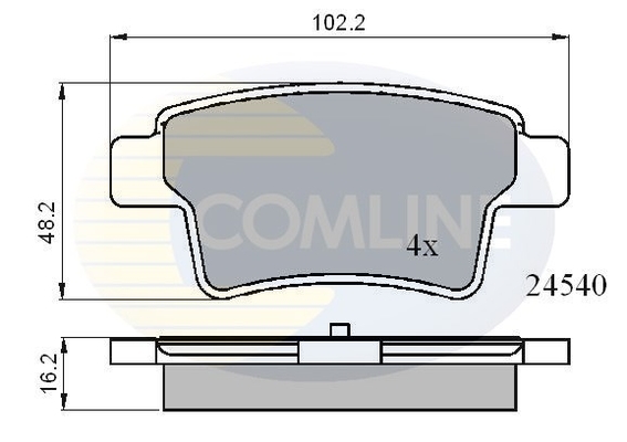 set placute frana,frana disc CBP01713 COMLINE - Frana disc set placute frana,frana disc CBP01713 COMLINE - Frana disc