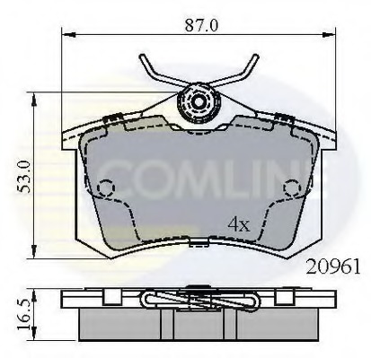set placute frana,frana disc CBP01716 COMLINE - Set placute frana set placute frana,frana disc CBP01716 COMLINE - Set placute frana