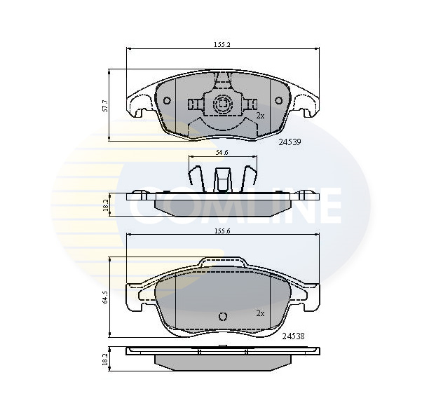 set placute frana,frana disc CBP01719 COMLINE - Frana disc set placute frana,frana disc CBP01719 COMLINE - Frana disc
