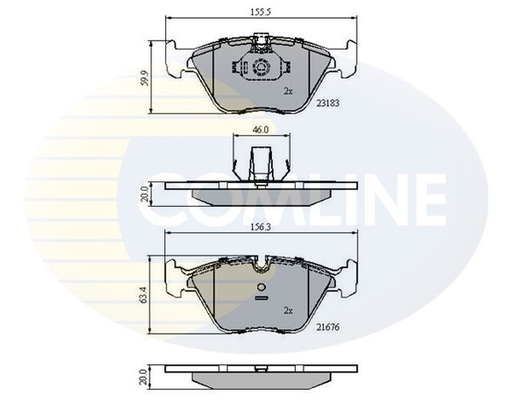 set placute frana,frana disc CBP01744 COMLINE - Frana disc set placute frana,frana disc CBP01744 COMLINE - Frana disc