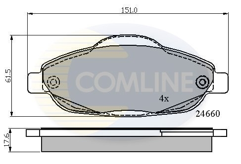 set placute frana,frana disc CBP01765 COMLINE - Frana disc set placute frana,frana disc CBP01765 COMLINE - Frana disc