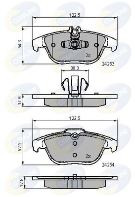 set placute frana,frana disc CBP01792 COMLINE - Frana disc set placute frana,frana disc CBP01792 COMLINE - Frana disc