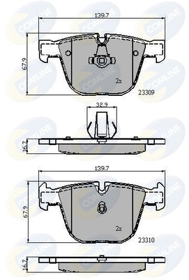 set placute frana,frana disc CBP01794 COMLINE - Frana disc set placute frana,frana disc CBP01794 COMLINE - Frana disc