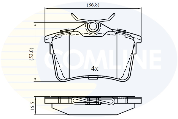 set placute frana,frana disc CBP01797 COMLINE - Frana disc set placute frana,frana disc CBP01797 COMLINE - Frana disc