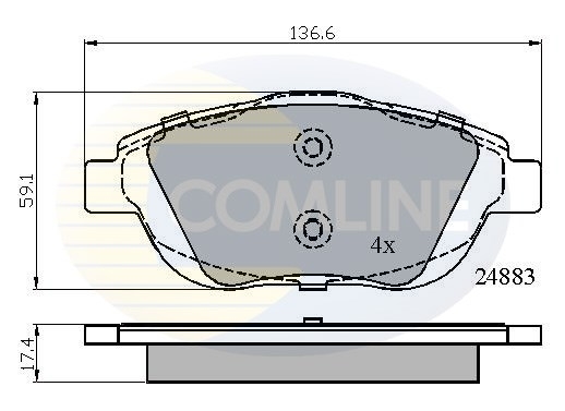 set placute frana,frana disc CBP02027 COMLINE - Frana disc set placute frana,frana disc CBP02027 COMLINE - Frana disc