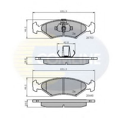 set placute frana,frana disc CBP0444 COMLINE - Set placute frana set placute frana,frana disc CBP0444 COMLINE - Set placute frana