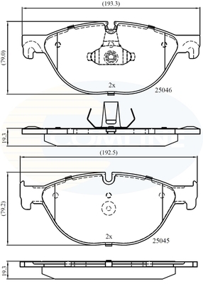 set placute frana,frana disc CBP06017 COMLINE - Frana disc set placute frana,frana disc CBP06017 COMLINE - Frana disc