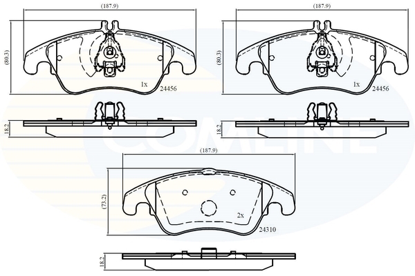 set placute frana,frana disc CBP06037 COMLINE set placute frana,frana disc CBP06037 COMLINE