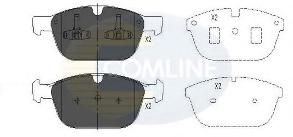 set placute frana,frana disc CBP06069 COMLINE - Frana disc