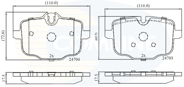 set placute frana,frana disc CBP06072 COMLINE - Frana disc set placute frana,frana disc CBP06072 COMLINE - Frana disc