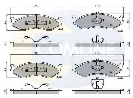 set placute frana,frana disc CBP0845 COMLINE - Frana disc