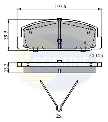 set placute frana,frana disc CBP0986 COMLINE - Set placute frana set placute frana,frana disc CBP0986 COMLINE - Set placute frana