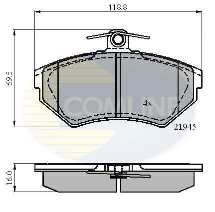 set placute frana,frana disc CBP0989 COMLINE - Set placute frana set placute frana,frana disc CBP0989 COMLINE - Set placute frana