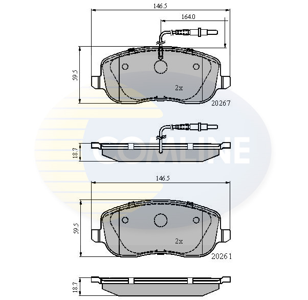 set placute frana,frana disc CBP11158 COMLINE - Set placute frana set placute frana,frana disc CBP11158 COMLINE - Set placute frana