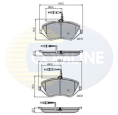 set placute frana,frana disc CBP11251 COMLINE - Set placute frana set placute frana,frana disc CBP11251 COMLINE - Set placute frana
