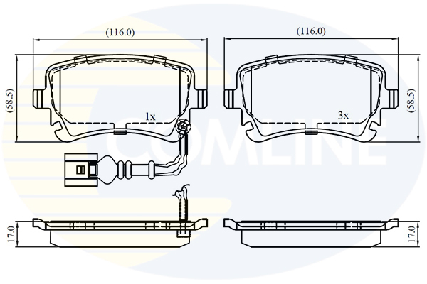 set placute frana,frana disc CBP11313 COMLINE - Frana disc set placute frana,frana disc CBP11313 COMLINE - Frana disc
