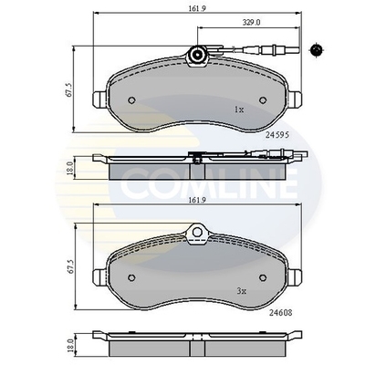 set placute frana,frana disc CBP11621 COMLINE - Frana disc