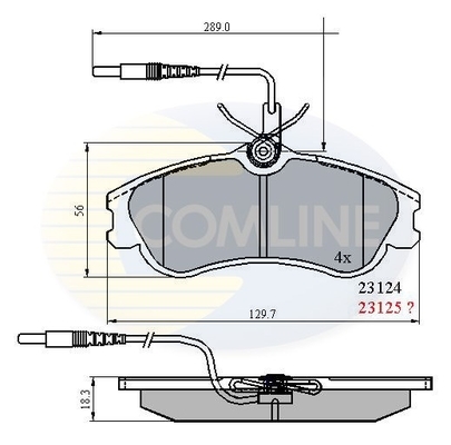 set placute frana,frana disc CBP1174 COMLINE - Frana disc set placute frana,frana disc CBP1174 COMLINE - Frana disc