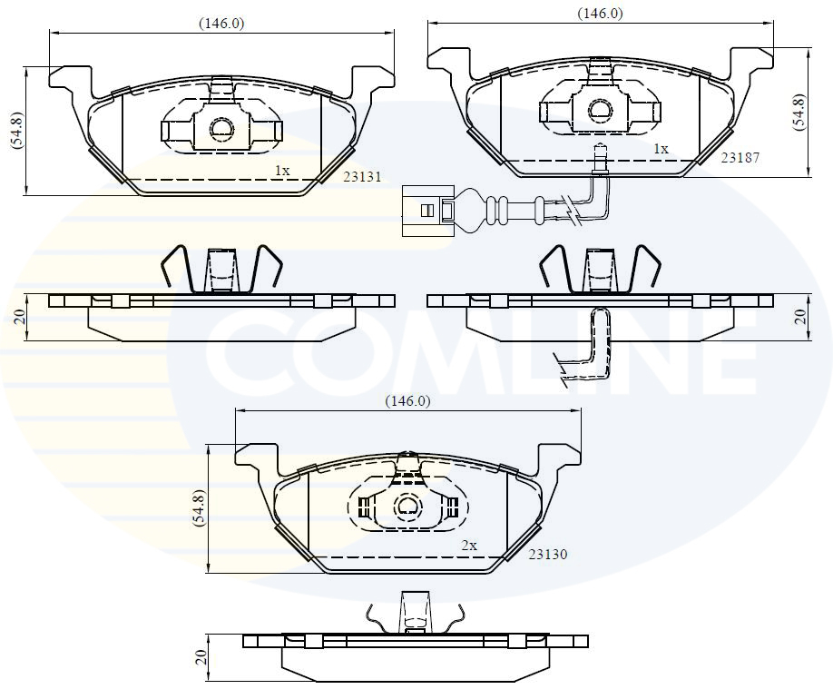 set placute frana,frana disc CBP1851 COMLINE - Frana disc set placute frana,frana disc CBP1851 COMLINE - Frana disc
