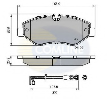 set placute frana,frana disc CBP21555 COMLINE - Frana disc set placute frana,frana disc CBP21555 COMLINE - Frana disc