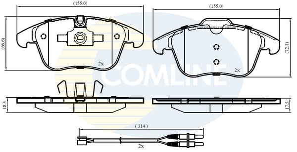 set placute frana,frana disc CBP22002 COMLINE - Frana disc set placute frana,frana disc CBP22002 COMLINE - Frana disc