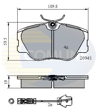 set placute frana,frana disc CBP2360 COMLINE - Frana disc set placute frana,frana disc CBP2360 COMLINE - Frana disc