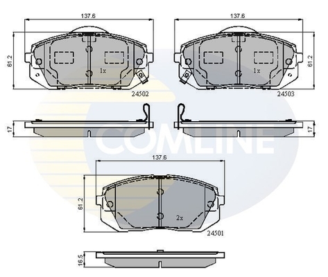 set placute frana,frana disc CBP31768 COMLINE - Frana disc set placute frana,frana disc CBP31768 COMLINE - Frana disc
