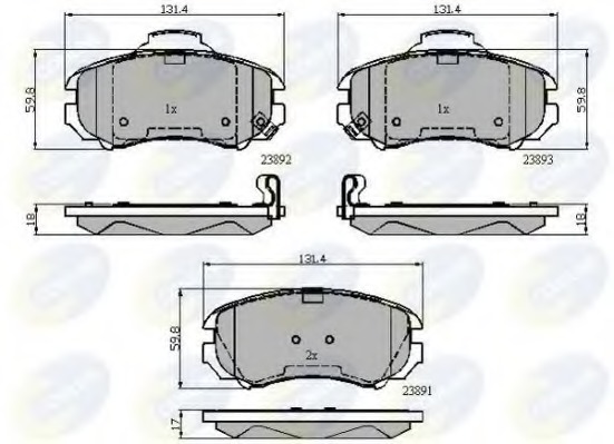 set placute frana,frana disc CBP31774 COMLINE - Frana disc set placute frana,frana disc CBP31774 COMLINE - Frana disc
