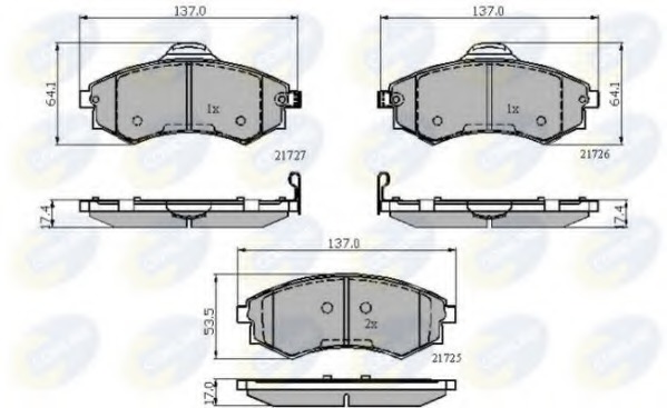 set placute frana,frana disc CBP31781 COMLINE - Frana disc set placute frana,frana disc CBP31781 COMLINE - Frana disc