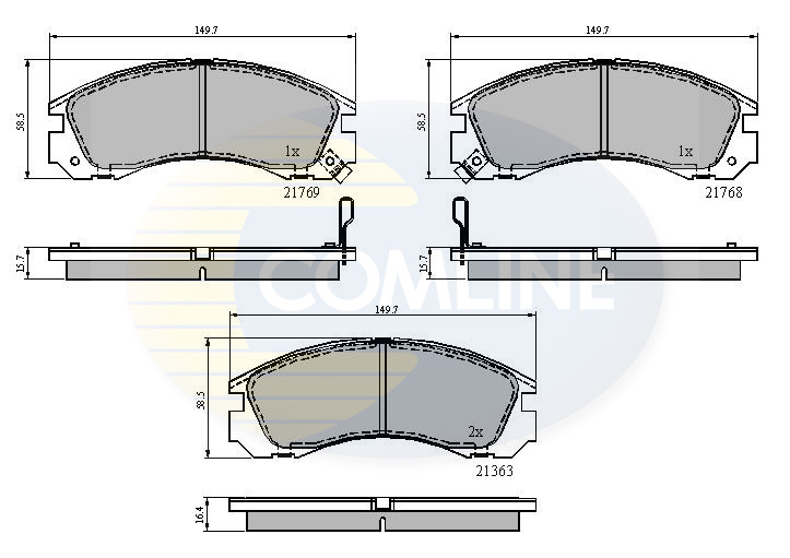 set placute frana,frana disc CBP3234 COMLINE - Frana disc
