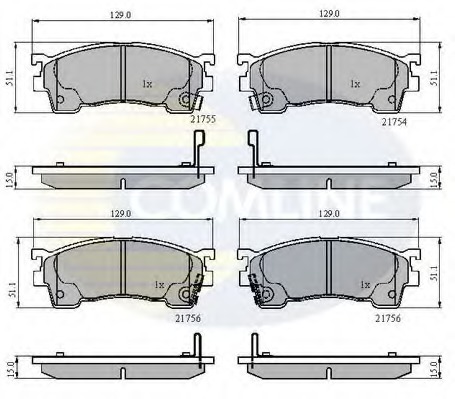 set placute frana,frana disc CBP3510 COMLINE - Set placute frana set placute frana,frana disc CBP3510 COMLINE - Set placute frana