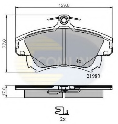set placute frana,frana disc CBP3813 COMLINE - Set placute frana set placute frana,frana disc CBP3813 COMLINE - Set placute frana