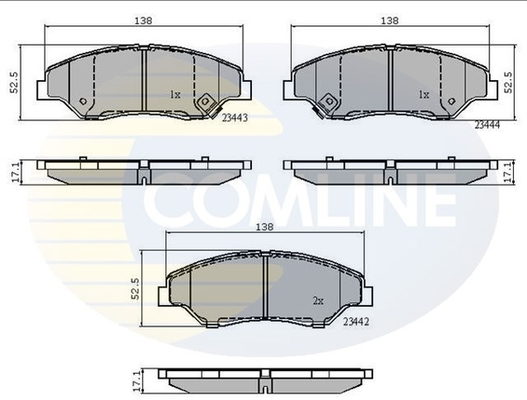 set placute frana,frana disc CBP3843 COMLINE - Frana disc set placute frana,frana disc CBP3843 COMLINE - Frana disc