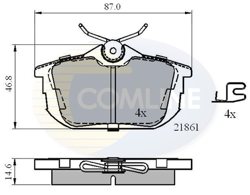 set placute frana,frana disc CBP3945 COMLINE - Set placute frana set placute frana,frana disc CBP3945 COMLINE - Set placute frana