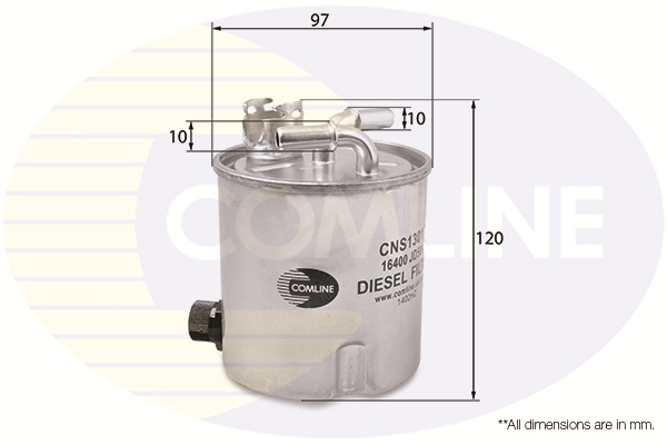 filtru combustibil CNS13017 COMLINE - Filtru combustibil/carcasa