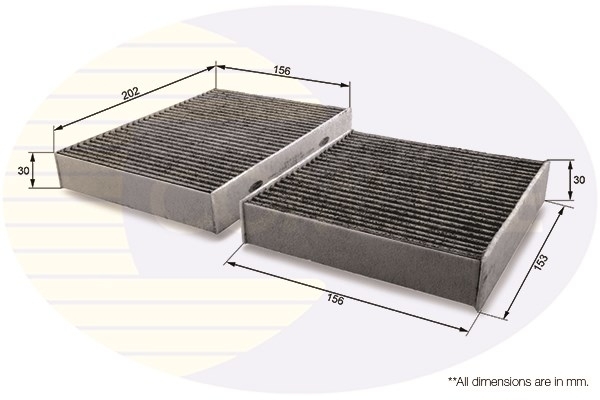 Filtru, aer habitaclu EKF101A COMLINE - Filtru aer habitaclu