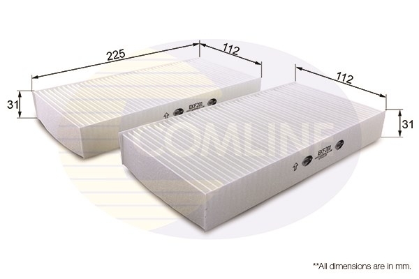 Filtru, aer habitaclu EKF201 COMLINE - Filtru aer habitaclu
