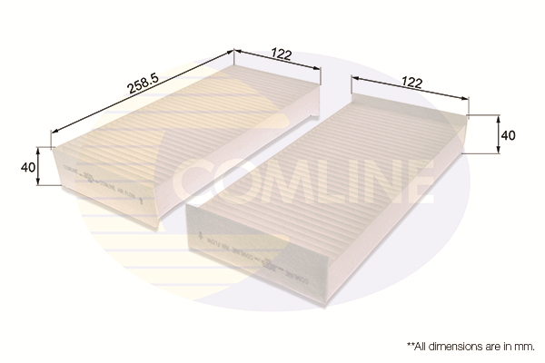 Filtru, aer habitaclu EKF231 COMLINE - Filtru aer habitaclu