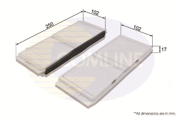 Filtru, aer habitaclu EKF336-2 COMLINE - Filtru habitaclu