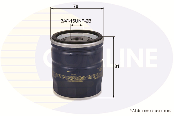 Filtru ulei EOF181 COMLINE - Filtru ulei Filtru ulei EOF181 COMLINE - Filtru ulei