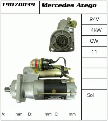 starter 19070039 DELCO REMY - Demaror / electromotor starter 19070039 DELCO REMY - Demaror / electromotor