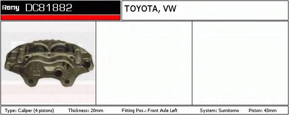 Etrier frana DC81882 DELCO REMY - Etrier
