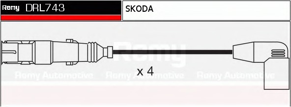 Set cablaj aprinder DRL743 DELCO REMY - Fisa bujie