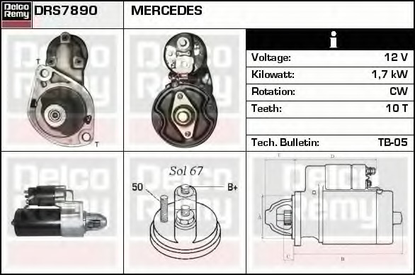 starter DRS7890 DELCO REMY - Demaror / electromotor starter DRS7890 DELCO REMY - Demaror / electromotor