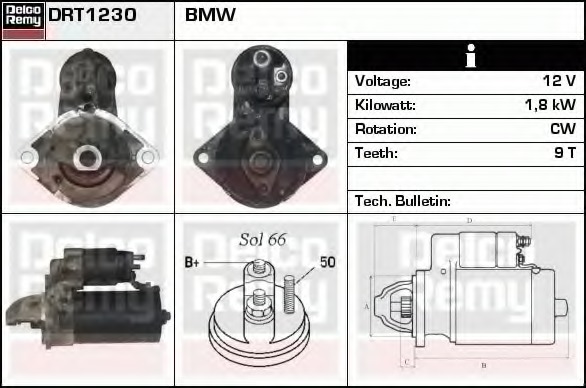 starter DRT1230 DELCO REMY - Demaror / electromotor starter DRT1230 DELCO REMY - Demaror / electromotor