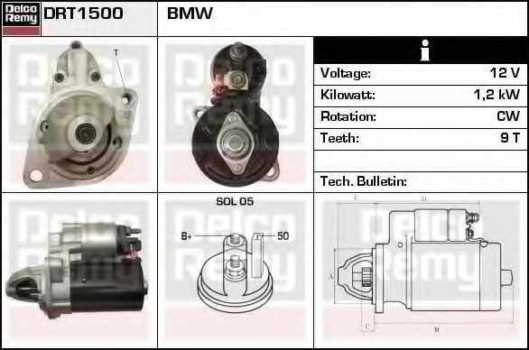 starter DRT1500 DELCO REMY - Demaror / electromotor starter DRT1500 DELCO REMY - Demaror / electromotor