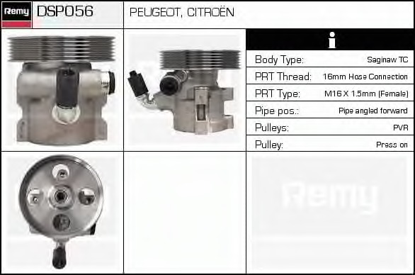 Pompa hidraulica, sistem de directie DSP056 DELCO REMY - Caseta directie/ pompa servodirectie
