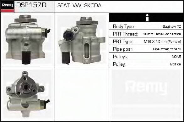 Pompa hidraulica, sistem de directie DSP157D DELCO REMY - Caseta directie/ pompa servodirectie Pompa hidraulica, sistem de directie DSP157D DELCO REMY - Caseta directie/ pompa servodirectie